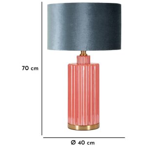 Mauro Ferretti Tafellamp Helenentoren E27 Ø 40x70 cm rood blau