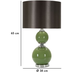 Mauro Ferretti Tafel lamp EVA Twee E27 Ø 38x65 cm groen zwart