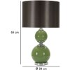 Mauro Ferretti Tafel lamp EVA Twee E27 Ø 38x65 cm groen zwart