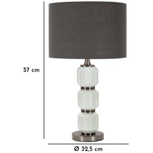 Mauro Ferretti tafellamp Helle Drie E27 Ø 32,5 x 57 cm wit grijs