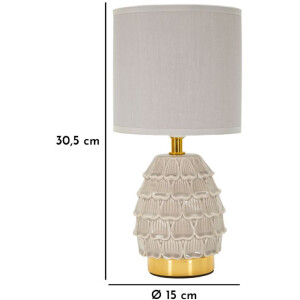 Mauro Ferretti nachttableerlampe Pigny E14 Ø 15x30,5 cm krem