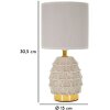 Mauro Ferretti nachttableerlampe Pigny E14 Ø 15x30,5 cm krem