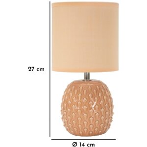 Mauro Ferretti Nachttischlamp Pontus E14 Ø 14x27 cm perzik