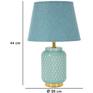 Mauro Ferretti Tafellamp Quadraat E27 Ø 28x44 cm helderblau
