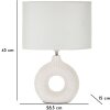 Mauro Feretti tafellamp Seta E14 28,5x15x43 cm wit