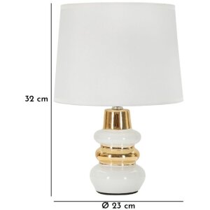 Mauro Ferretti Liara tafellamp E14 Ø 23x32 cm wit goud