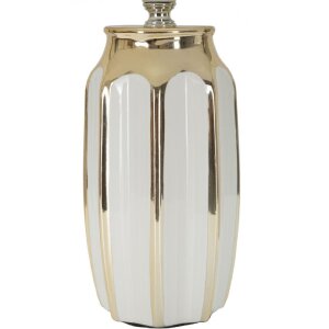 Mauro Ferretti tafellamp Cassy E27 Ø 25×40,5 cm wit goud