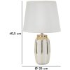 Mauro Ferretti tafellamp Cassy E27 Ø 25×40,5 cm wit goud