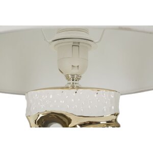 Mauro Ferretti tafellamp Florida E27 Ø 30x43,5 cm wit goud