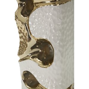 Mauro Ferretti tafellamp Florida E27 Ø 30x43,5 cm wit goud