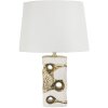 Mauro Ferretti tafellamp Florida E27 Ø 30x43,5 cm wit goud