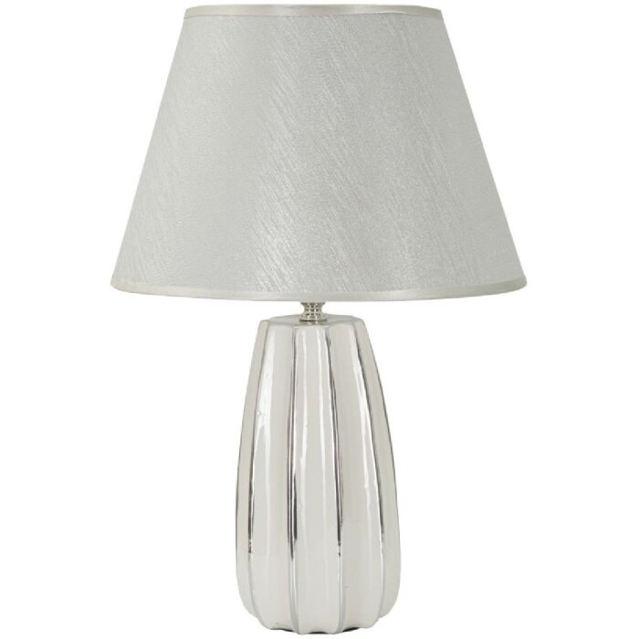 Mauro Ferretti tafelalampe Emmi E27 Ø 30x45 cm wit zilver