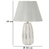 Mauro Ferretti tafelalampe Emmi E27 Ø 30x45 cm wit zilver