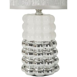 Mauro Ferretti Tafellamp Lace E14 Ø 23x33 cm wit zilver