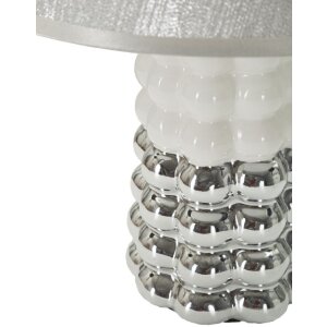 Mauro Ferretti Tafellamp Lace E14 Ø 23x33 cm wit zilver