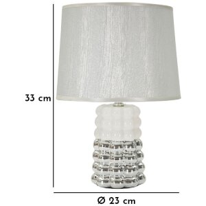 Mauro Ferretti Tafellamp Lace E14 Ø 23x33 cm wit zilver