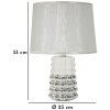 Mauro Ferretti Tafellamp Lace E14 Ø 23x33 cm wit zilver