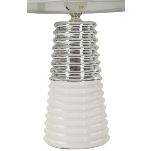 Mauro Ferretti Tafellamp Candela E27 Ø 25x41 cm wit zilver