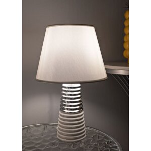 Mauro Ferretti Tafellamp Candela E27 Ø 25x41 cm wit zilver