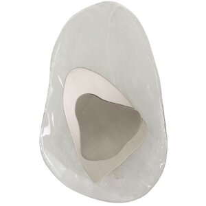 Mauro Ferretti Wandlamp Ozean Zilver E14 21x8x31 cm zilver wit
