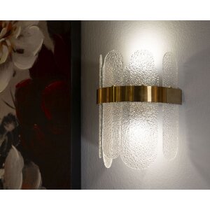 Mauro Ferretti Wandlamp Gras E14 20x14x28 cm goud wit