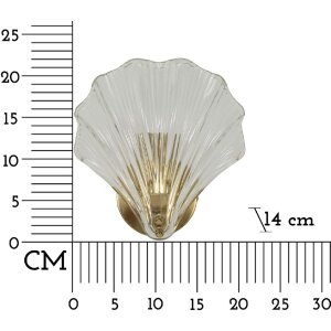 Mauro Ferretti Wandlamp Muschel E14 20x14x22 cm goud natuur