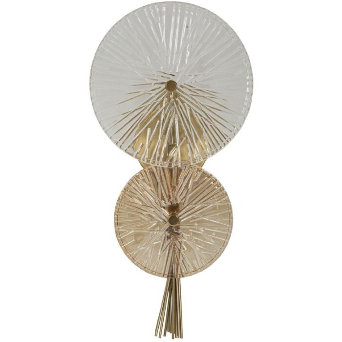 Mauro Ferretti Wandlamp Sonnenopgang E14 20x14x41 cm goud natuur