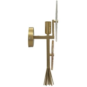 Mauro Ferretti Wandlamp Sonnenopgang E14 20x14x41 cm goud natuur