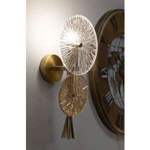 Mauro Ferretti Wandlamp Sonnenopgang E14 20x14x41 cm goud natuur