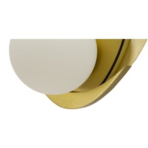 Mauro Ferretti Wandlamp Kreislauf E27 28x17x32 cm goud zwart wit
