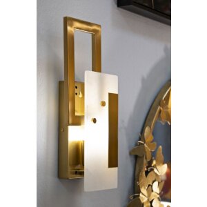 Mauro Ferretti Wandlamp Würfel E14 15x8x33 cm goud gesatineerd