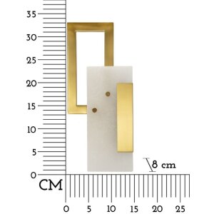Mauro Ferretti Wandlamp Würfel E14 15x8x33 cm goud gesatineerd