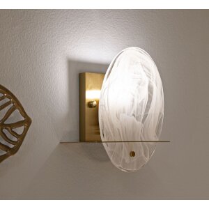 Mauro Ferretti Wandlamp Portlan E14 20x11x25 cm goud natuur