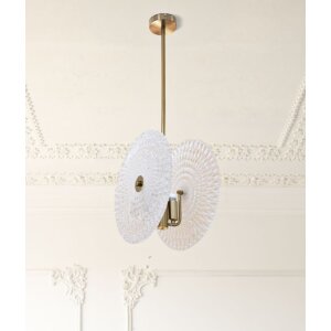 Mauro Ferretti Wandeleuke Glass E14 35x18x80 cm goud wit