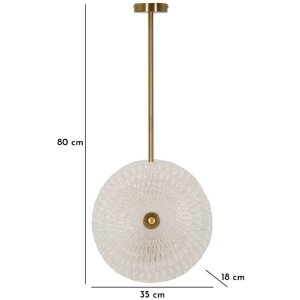 Mauro Ferretti Wandeleuke Glass E14 35x18x80 cm goud wit