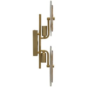 Mauro Ferretti Wandlamp Venezia E14 25x10x52 cm goud natuur bruin