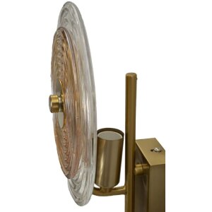 Mauro Ferretti Wandlamp Venezia E14 25x10x52 cm goud natuur bruin