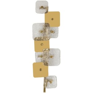 Mauro Ferretti Wandverlichting Glassy E14 24x13x76 cm goud natuur