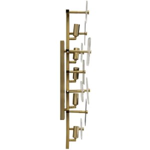 Mauro Ferretti Wandverlichting Glassy E14 24x13x76 cm goud natuur