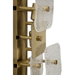 Mauro Ferretti Wandverlichting Glassy E14 24x13x76 cm goud natuur
