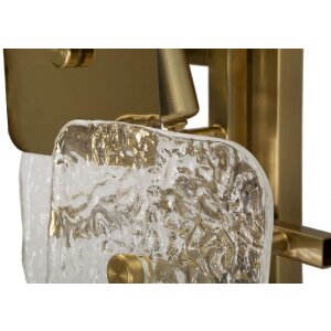 Mauro Ferretti Wandverlichting Glassy E14 24x13x76 cm goud natuur