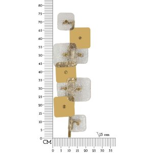 Mauro Ferretti Wandverlichting Glassy E14 24x13x76 cm goud natuur