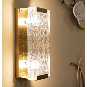 Mauro Ferretti Wandlamp Oblin E14 36x15x10cm goud natuur