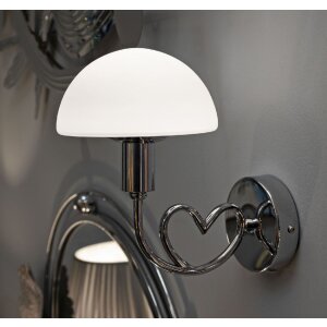 Mauro Ferretti Wandverlichting Lovy E14 23x15x22 cm zilver wit