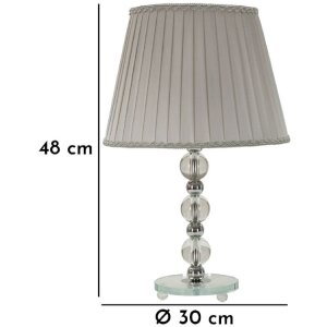 Mauro Ferretti tafellamp Tolly E27 diameter 30x48 cm zilver
