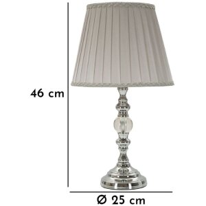 Mauro Ferretti tafel lamp Tilly E27 Ø 25x46 cm zilver