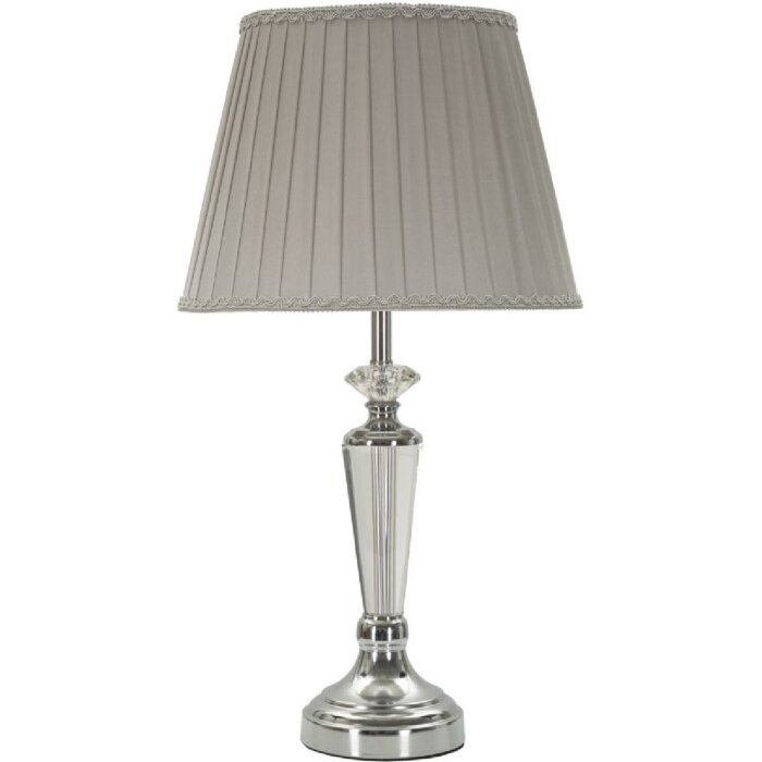 Mauro Ferretti Tafellamp Silbergrijs E27 Ø 30x56 cm zilver