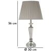Mauro Ferretti Tafellamp Silbergrijs E27 Ø 30x56 cm zilver