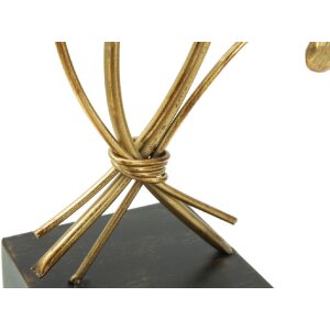 Mauro Ferretti kandelaar Iris 29x12,5x44 cm goud zwart