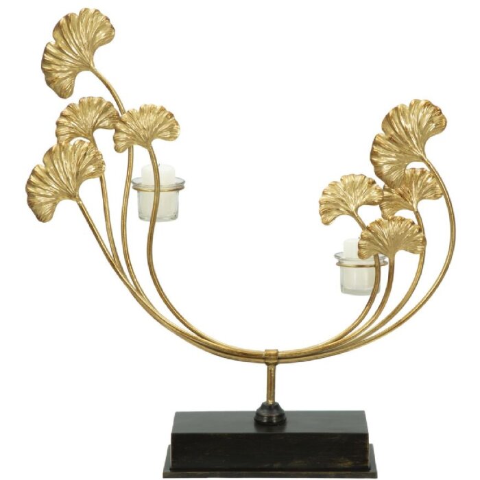 Mauro Feretti kandelaar Iris 50x12x55 cm goud zwart